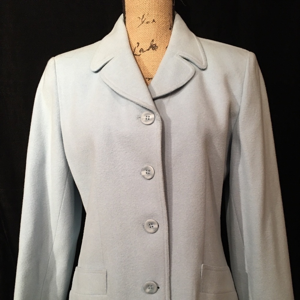 𝅺HARVE` BENARD by Benard Holzman Career Jacket/Blazer, LIGHT BLUE, Size 12